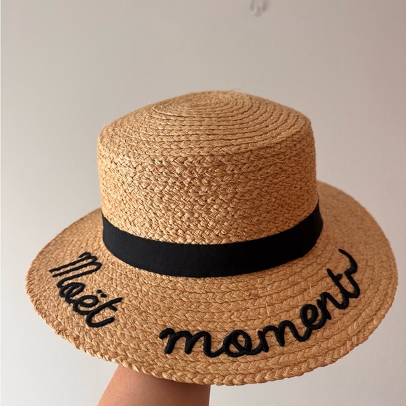 moet Accessories - Moet & Chandon Straw Hat "Moet Moment" For Beach, Pool, Brunch and Picnic